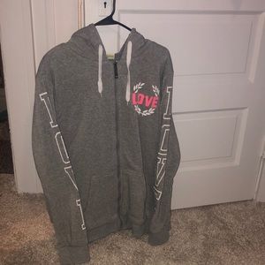 fuzzy zip up coat nice and warm size 2X